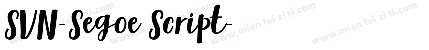 SVN-Segoe Script字体转换